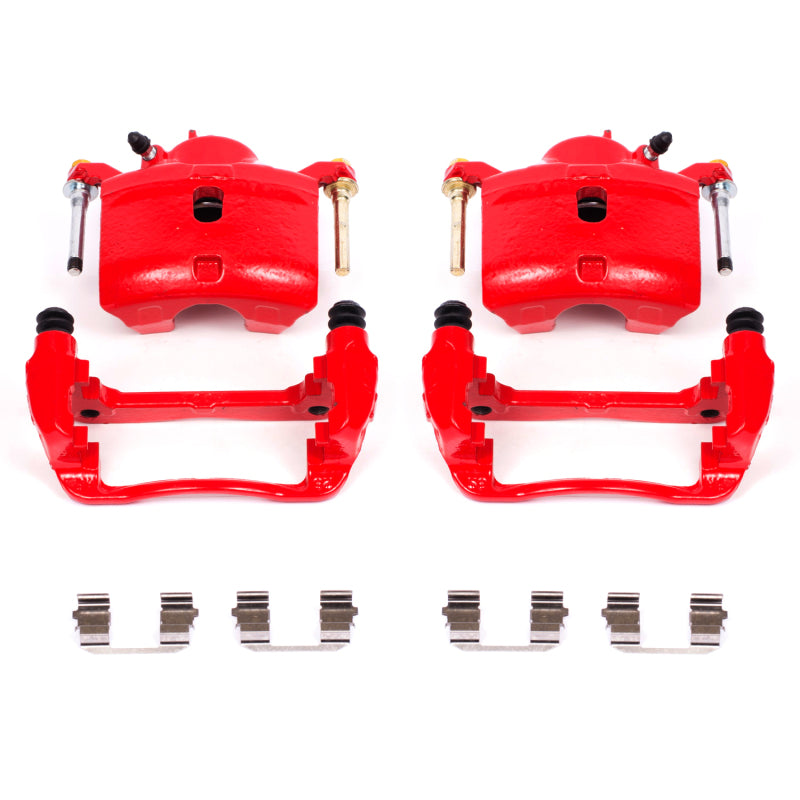 Power Stop 13-15 Acura ILX Front Red Calipers w/Brackets - Pair Brake Calipers - Perf PowerStop