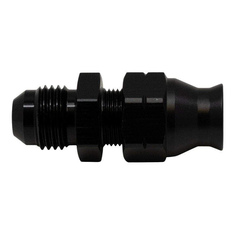 DeatschWerks 6AN Male Flare to 5/16in Hardline Compression Adapter - Anodized Matte Black Fuel Components Misc DeatschWerks