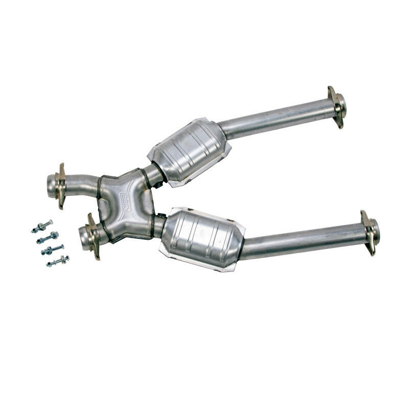 BBK 96-04 Mustang 4.6 GT / Cobra Short Mid X Pipe w Catalytic Converters 2-1/2 For Long Tube Headers X Pipes BBK