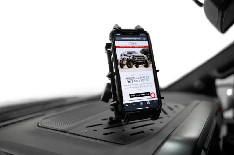 ADD 21-23 Ford F150 Raptor Digital Device Dash Mount Dash & Interior Trim Addictive Desert Designs