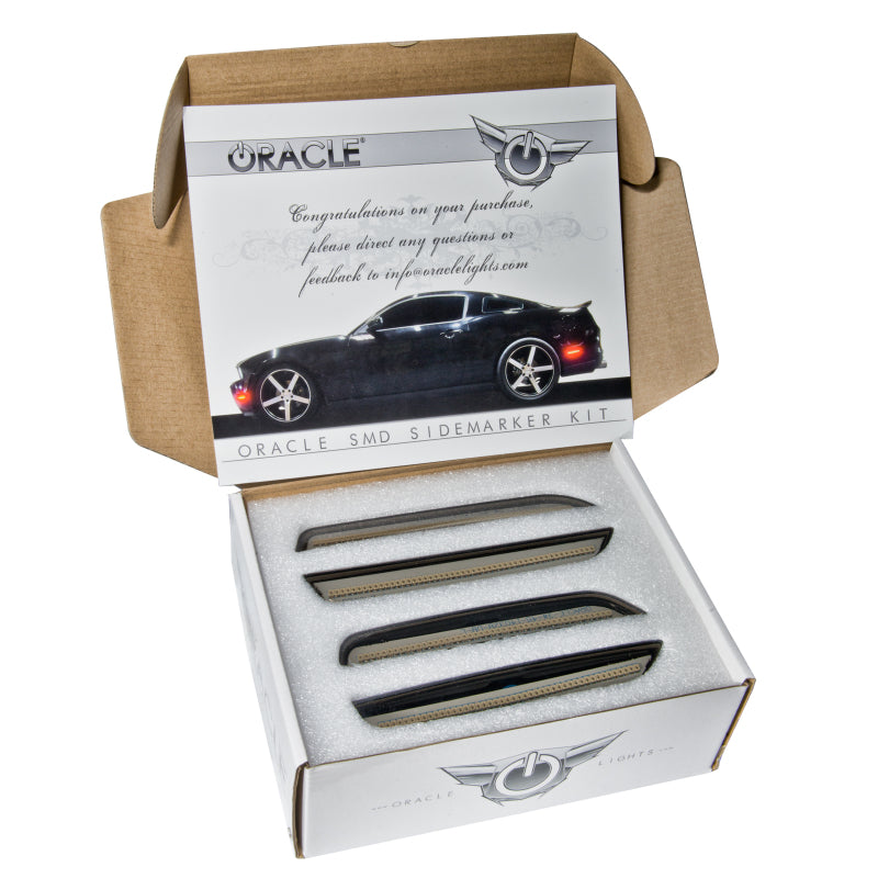 Oracle 10-14 Ford Mustang Concept Sidemarker Set - Tinted - Competition Orange (CY) Light Strip LED ORACLE Lighting
