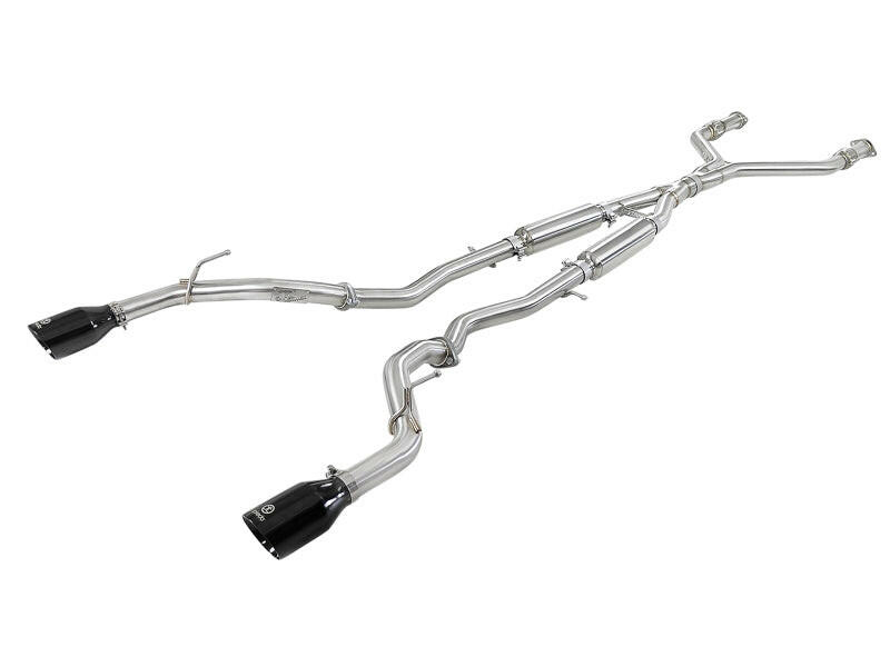 aFe Takeda 2.5in 304 SS Cat-Back Exhaust System w/ Black Tips 16-18 Infiniti Q50 V6-3.0L (tt) Catback aFe