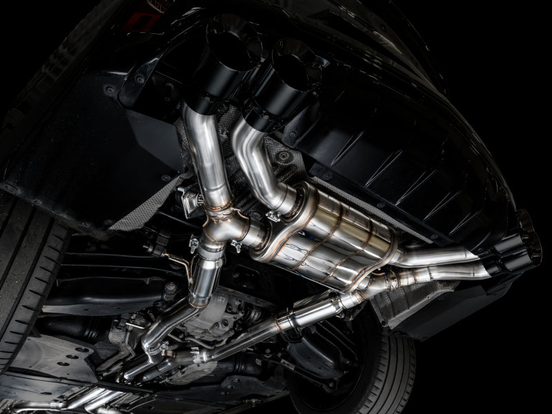 AWE Tuning 2021+ Cadillac CT4-V Blackwing SwitchPath Exhaust - Diamond Black Tips Catback AWE Tuning