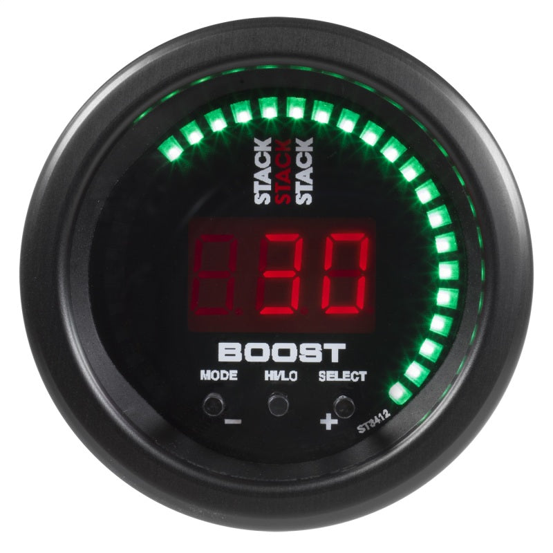 Autometer Stack 52mm -1 to +2 Bar (-30INHG to +30 PSI) Boost Controller - Black Gauges AutoMeter