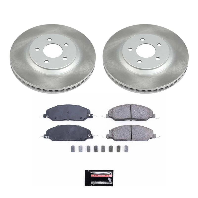 Power Stop 05-10 Ford Mustang Front Semi-Coated Rotor Kit Brake Kits - Performance Blank PowerStop