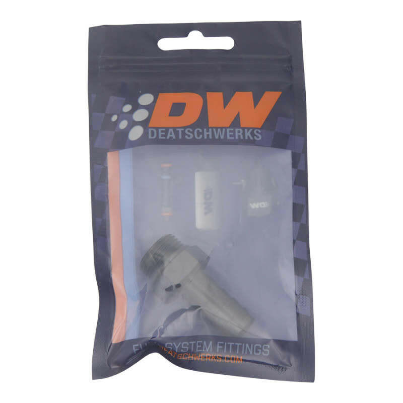 DeatschWerks 8AN ORB Male to 1/2in Male Triple Barb Fitting (Incl O-Ring) - Anodized Matte Black Fittings DeatschWerks