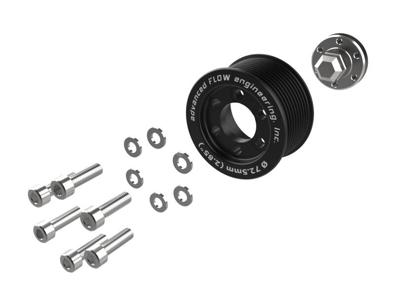aFe 15-23 Dodge Challenger / 15-23 Dodge Charger SRT Hellcat 2.85in Supercharger Power Pulley Kit Pulleys - Crank, Underdrive aFe