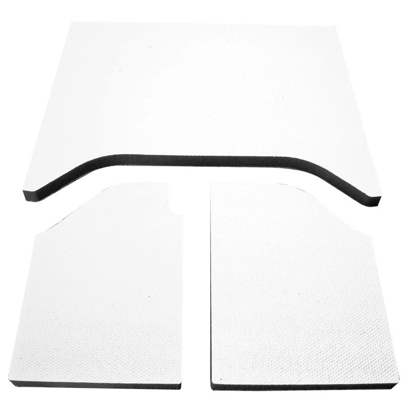 DEI 07-10 Jeep Wrangler JK 2-Door Boom Mat Headliner - 3 Piece - White Hard Top Accessories DEI