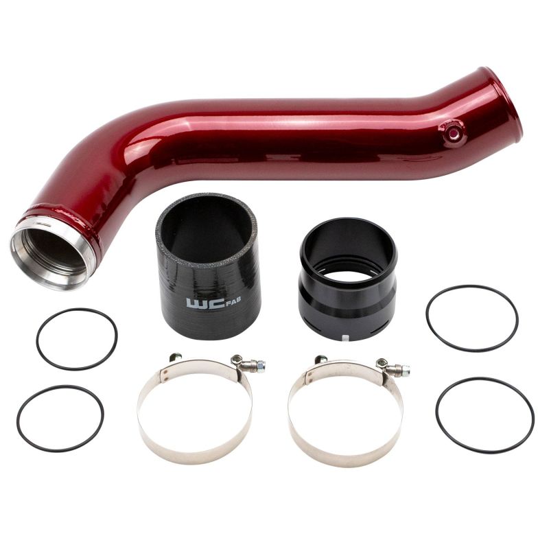 Wehrli 20-24 Chevrolet 6.6L L5P Duramax Passenger Side 3.5in Intercooler Pipe - WCFab Red Intercooler Pipe Kits Wehrli