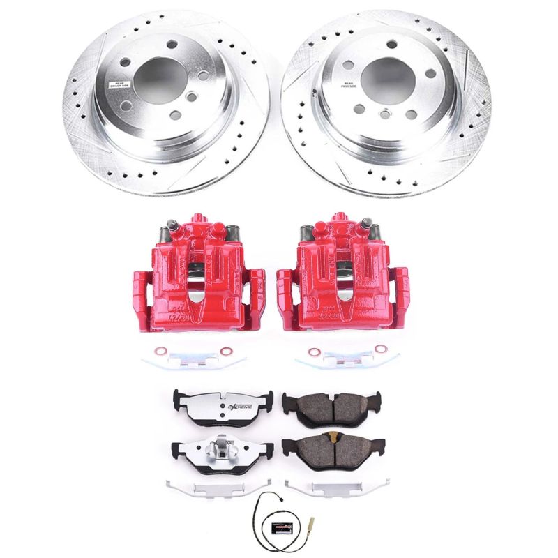 Power Stop 11-13 BMW 328i Rear Z26 Street Warrior Brake Kit w/Calipers Brake Kits - Performance D&S PowerStop