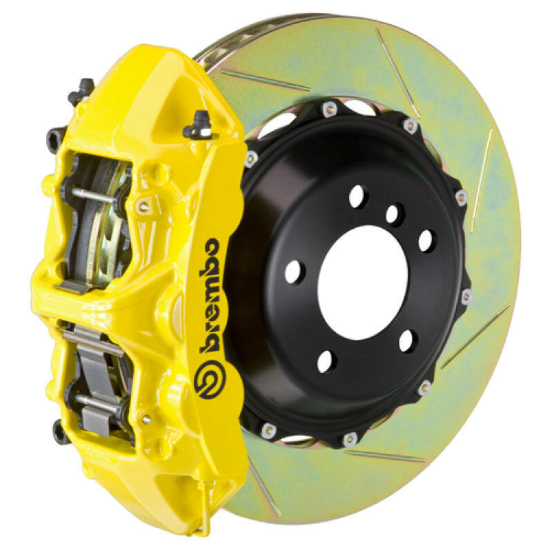 Brembo 05-08 997.1 C2 (Excl PCCB) Fr GT BBK 6Pis Cast 355x32 2pc Rotor Slotted Type1-Yellow Brake Kits - Performance Slot Brembo