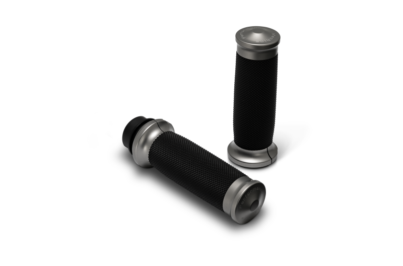Performance Machine 08-23 Touring, 16-24 Softail TBW Contour Handle Grip Set - Gun Metal Gray Grips Performance Machine