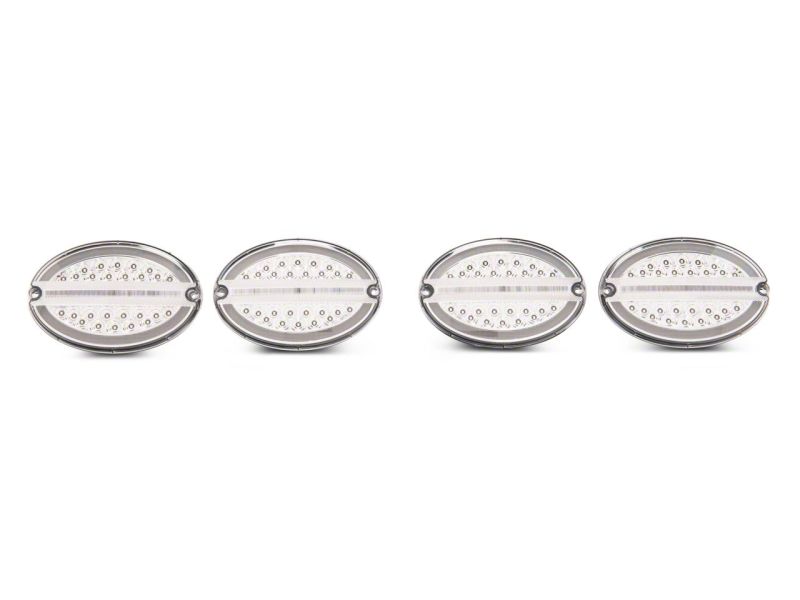 Raxiom 97-04 Chevrolet Corvette C5 Axial Series LED Tail Lights- Chrome Housing (Clear Lens) Tail Lights Raxiom