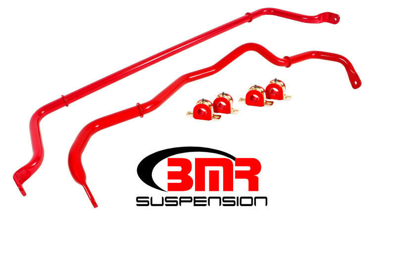 BMR 16-17 6th Gen Camaro Front & Rear Sway Bar Kit w/ Bushings - Red Sway Bars BMR Suspension