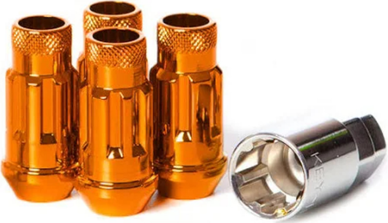 Wheel Mate Muteki SR48 Open End Locking Lug Nut Set of 4 - Orange 12x1.50 48mm Lug Nuts Wheel Mate