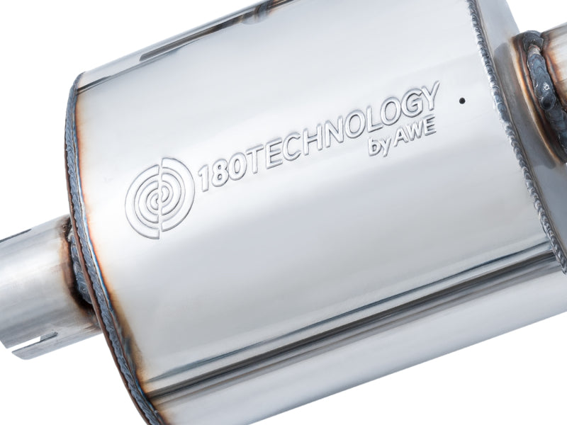 AWE Tuning Audi B9 A5 Touring Edition Exhaust Dual Outlet - Chrome Silver Tips (Includes DP) Catback AWE Tuning
