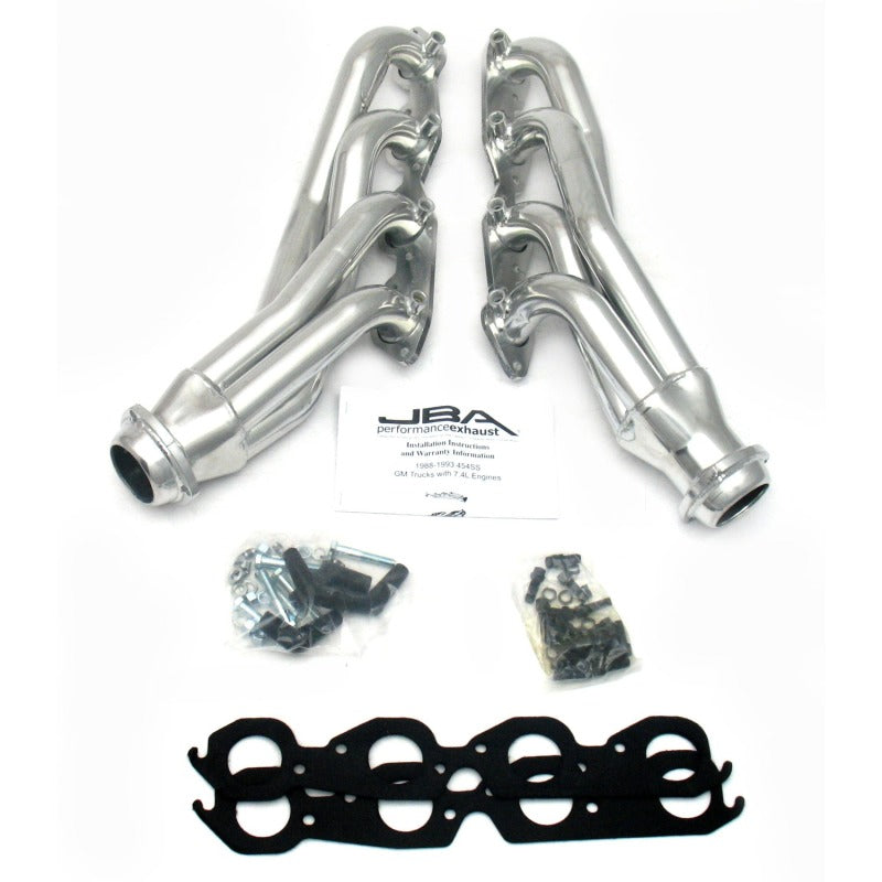 JBA 88-93 GM Truck 7.4L BBC w/A.I.R. 1-3/4in Primary Silver Ctd Cat4Ward Header Headers & Manifolds JBA
