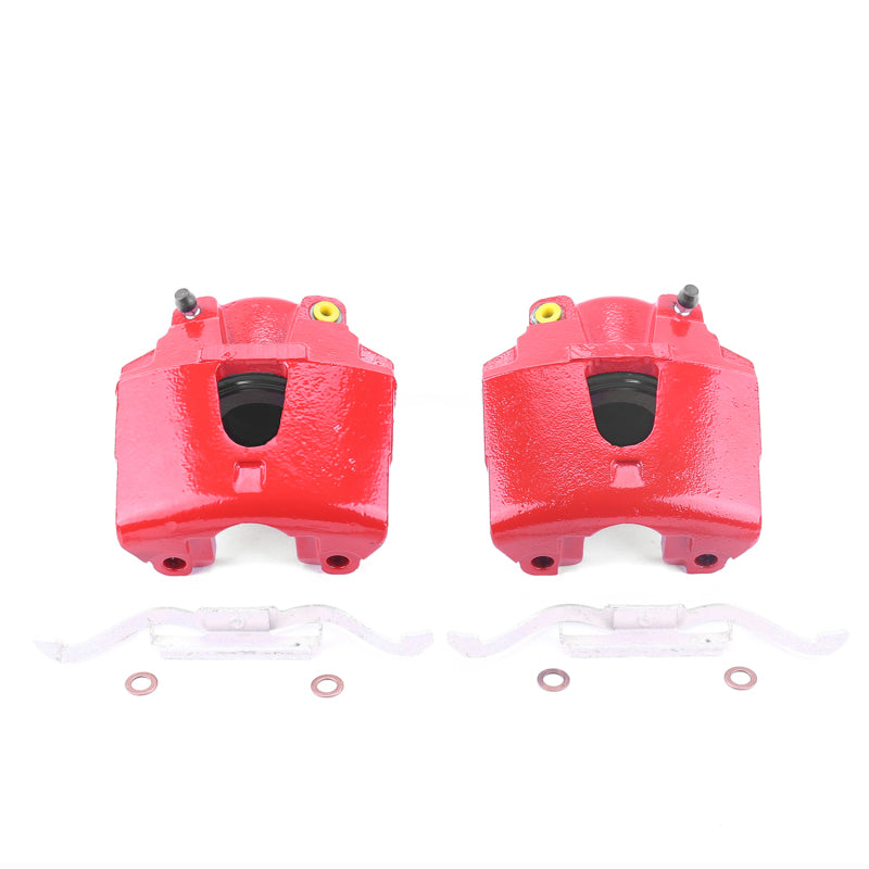 Power Stop 00-02 Dodge Dakota Front Red Calipers w/o Brackets - Pair Brake Calipers - Perf PowerStop