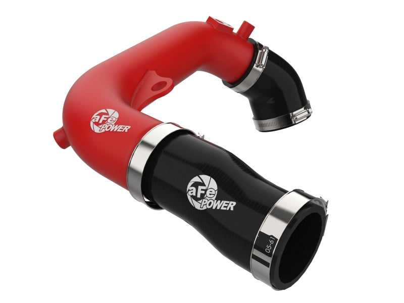 aFe 2024+ Jeep Wrangler JL L4-2.0L (t) BladeRunner 2-1/2in Aluminum Hot Charge Pipe - Red Intercoolers aFe