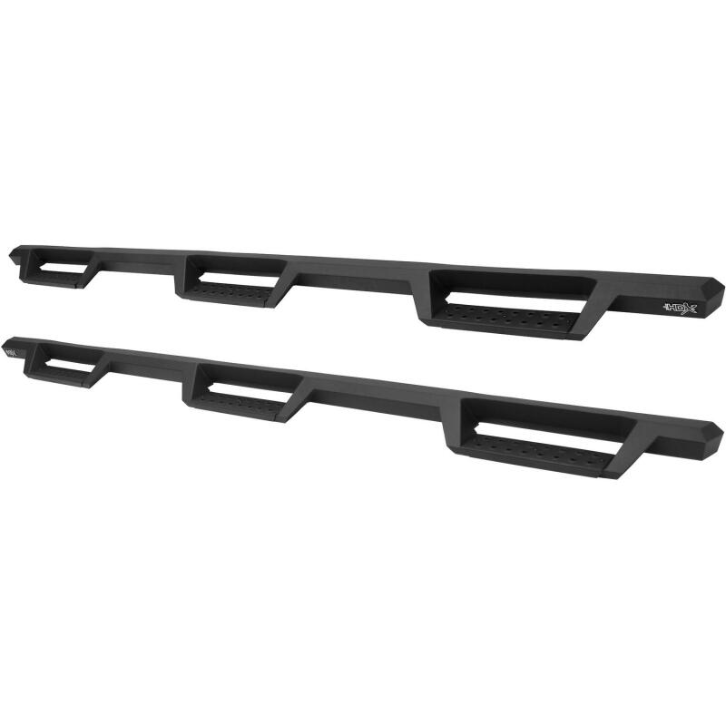 Westin/HDX 07-19 Chevy Silv 2500/3500 Crew (8ft) (Excl Dually) Drop WTW Nerf Step Bars - Blk Nerf Bars Westin