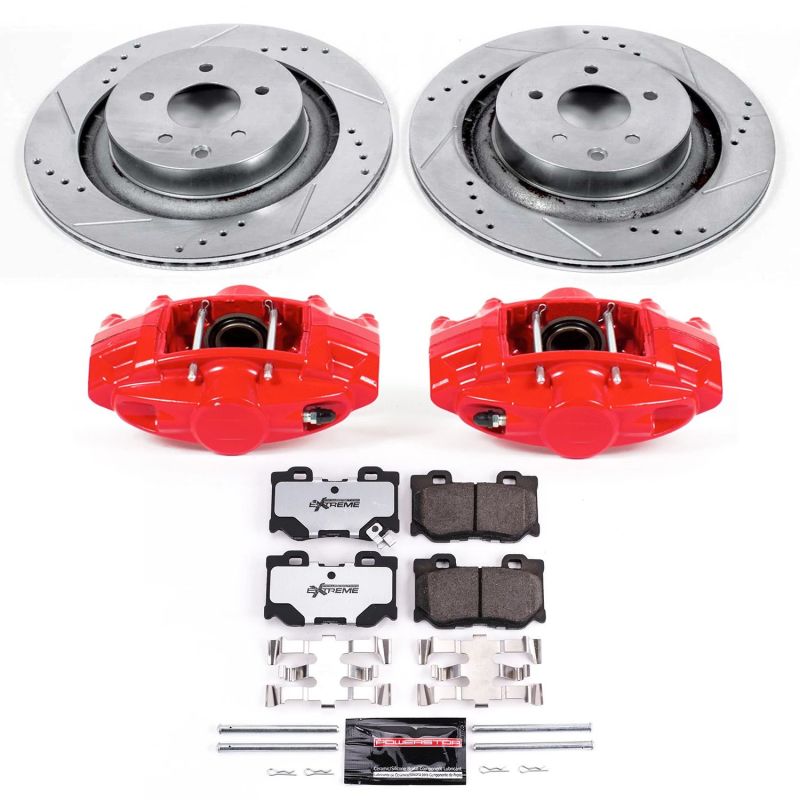 Power Stop 08-13 Infiniti G37 Rear Z26 Street Warrior Brake Kit w/Calipers Brake Kits - Performance D&S PowerStop