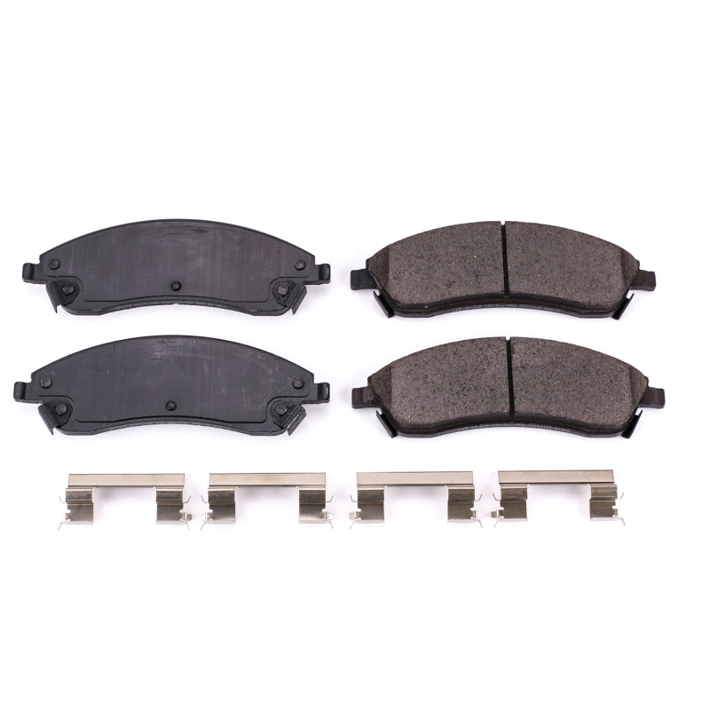 Power Stop 06-07 Cadillac CTS Front Z17 Evo Ceramic Brake Pad w/Hardware Brake Kits - Performance Blank PowerStop