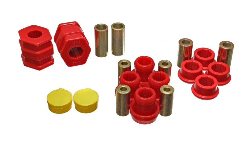 Energy Suspension 99-00 Honda Civic Si Red Front Control Arm Bushing Set Bushing Kits Energy Suspension