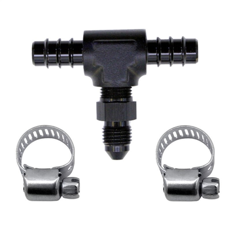 Nitrous Express 5/16 Fuel T 5/16 Hose Barb to 4AN Male Fittings Nitrous Express