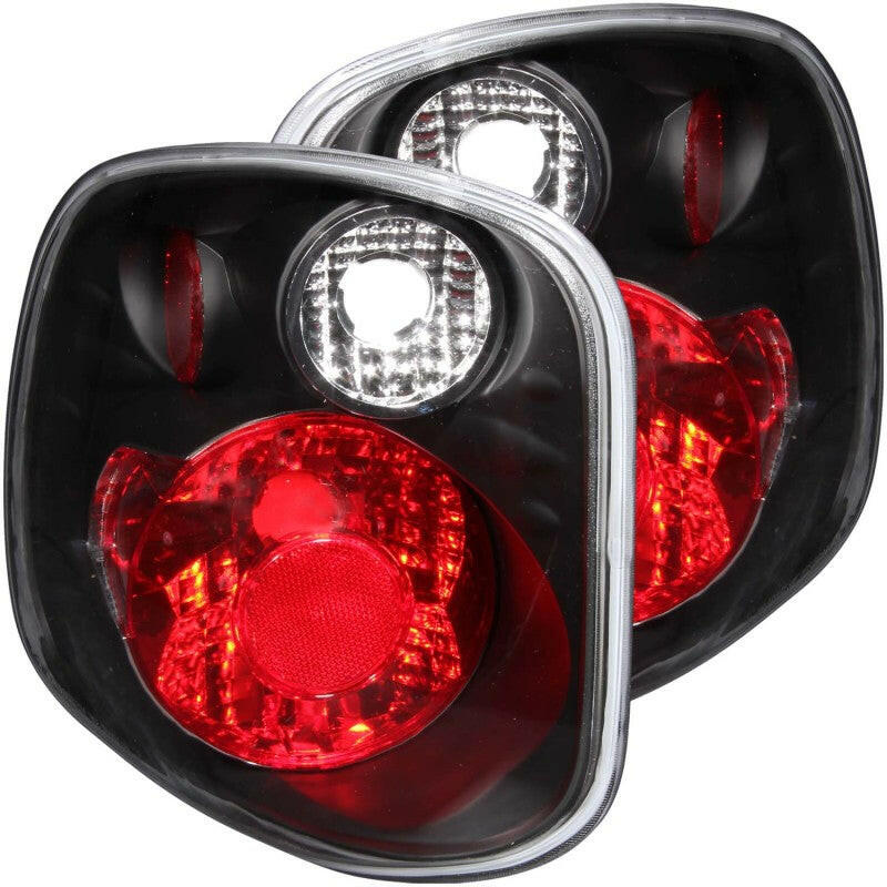 ANZO 2001-2003 Ford F-150 Taillights Black Tail Lights ANZO