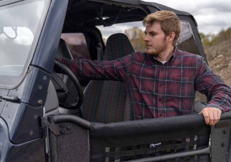 Rampage 1997-2006 Jeep Wrangler(TJ) 2-Door Tube Doors With Netting - Black Doors Rampage