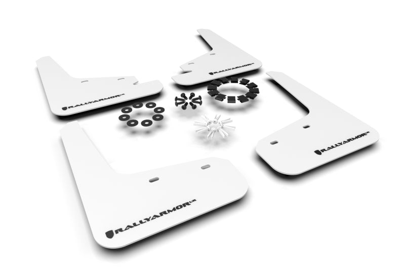 Rally Armor 20-26 Tesla Model Y, Juniper Y White UR Mud Flap w/Black Logo Mud Flaps Rally Armor