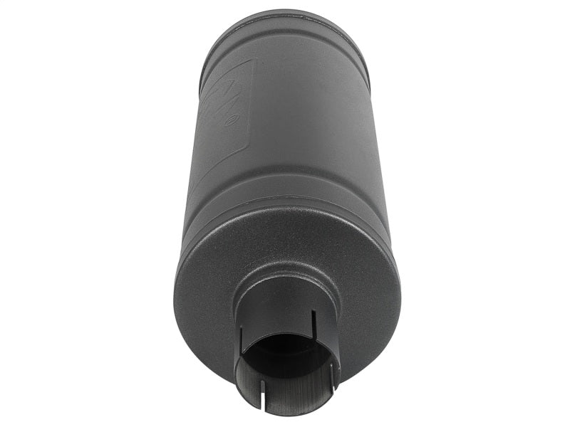 aFe MACH Force-Xp 409 SS Muffler w/ Black finish 2-1/2in Inlet & Outlet 14in x 16in Diameter Muffler aFe