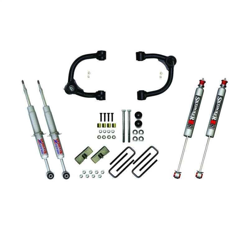 Skyjacker 3in Upper A-Arm Kit with Performance Struts and Rear Blocks and M95 Monotube Shocks Lift Kits Skyjacker