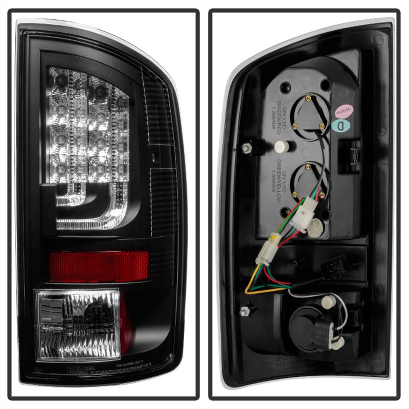 Spyder Dodge Ram 02-06 1500 Version 2 LED Tail Light - Black ALT-YD-DRAM02V2-LED-BK Tail Lights SPYDER