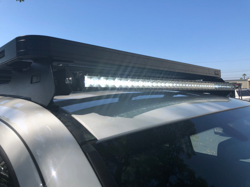 Cali Raised Front Runner Slimline Roof Rack Led Bar Brackets Kit - 42 Inch Slim Led Light Bar Amber Roof Rack Cali Raised LED