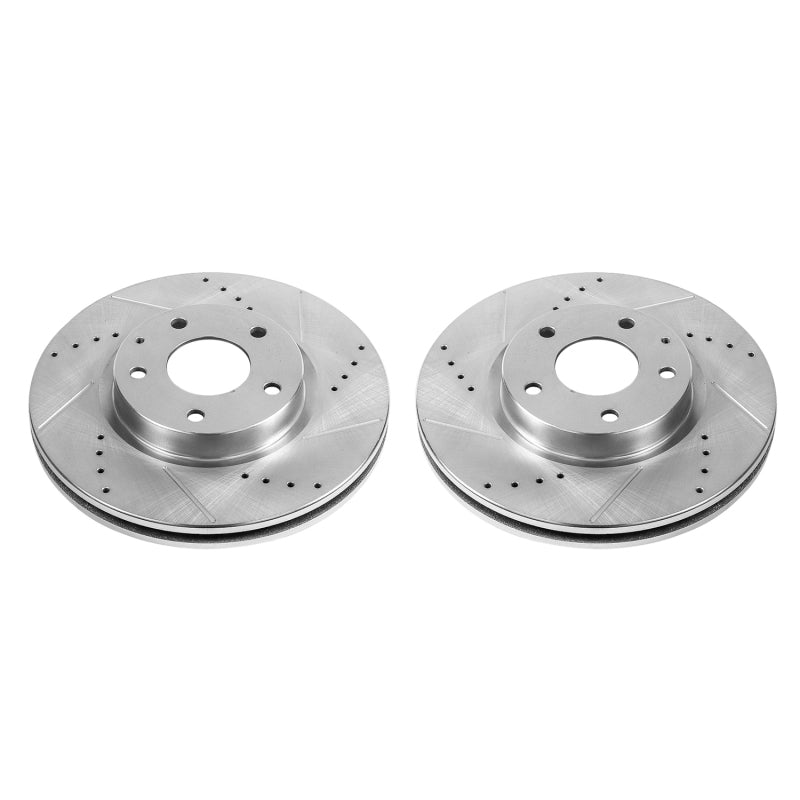 Power Stop 14-18 Mazda 6 Front Evolution Drilled & Slotted Rotors - Pair Brake Rotors - Slot & Drilled PowerStop