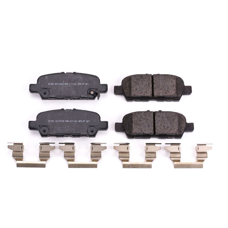Power Stop 11-12 Infiniti EX35 Rear Z17 Evolution Ceramic Brake Pads w/Hardware Brake Pads - OE PowerStop
