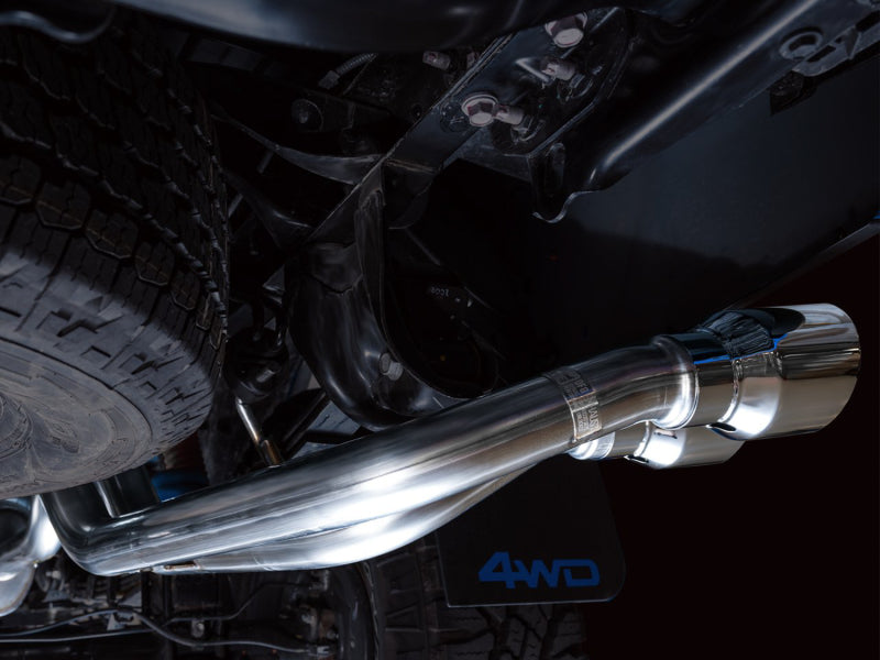 AWE Tuning 16-22 Toyota Tacoma 0FG Cat-Back Exhaust w/ BashGuard - Dual Chrome Silver Tips Catback AWE Tuning