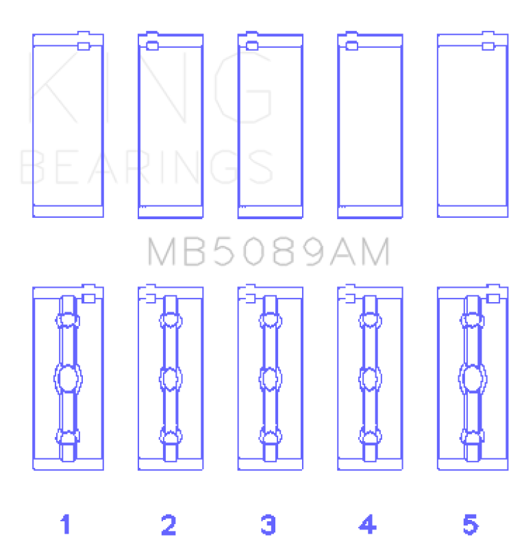 King Engine Bearings Toyota 1Rz (Size +0.75mm) Main Bearing Set Bearings King Engine Bearings