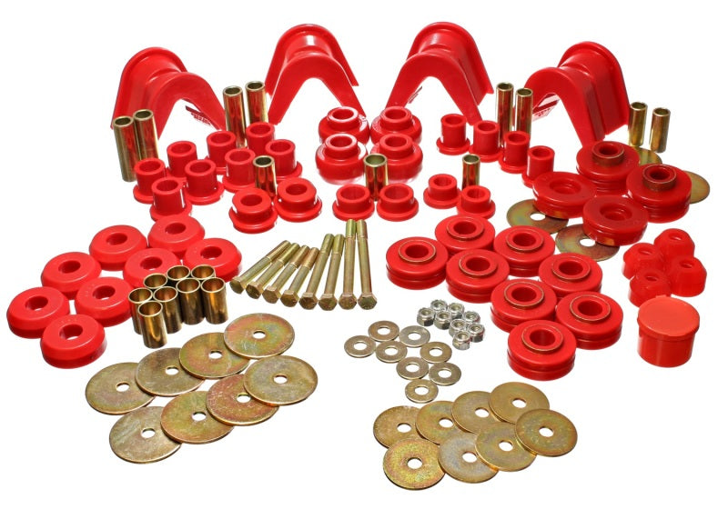 Energy Suspension 66-77 Ford Bronco 4WD (w/ 4 Deg C-Bushings) Red Hyper-Flex Master Bushing Set Bushing Kits Energy Suspension