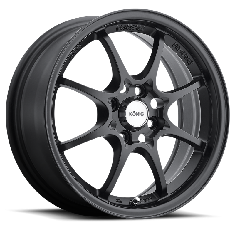 Konig Helium 15x6.5 4x100 ET40 Flat Black Wheels - Cast Konig
