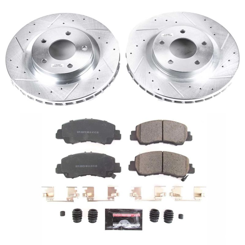 Power Stop 2018 Mitsubishi Eclipse Cross Front Z23 Evolution Sport Brake Kit Brake Kits - Performance D&S PowerStop