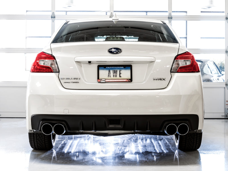 AWE Tuning 2015+ Subaru WRX VA Sedan Touring Edition Exhaust - Chrome Silver Tips (102mm) Catback AWE Tuning