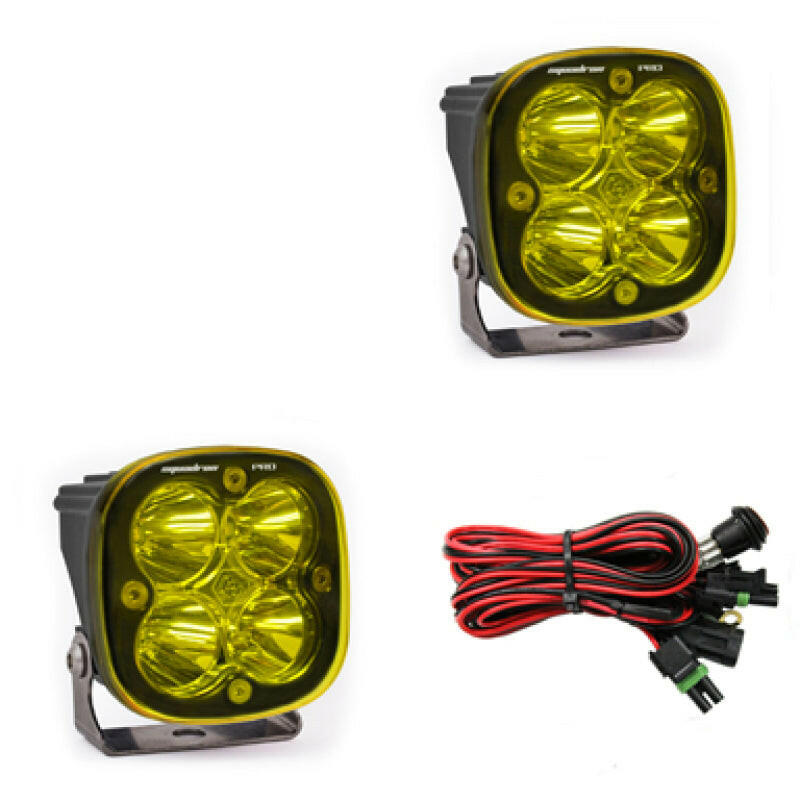 Baja Designs Squadron Pro Series Spot Pattern LED Light Pods - Amber Light Bars & Cubes Baja Designs