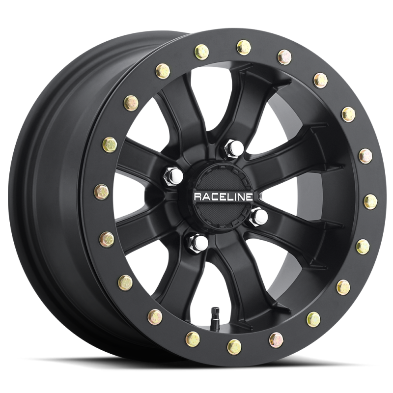Raceline A71B Mamba 14x7in / 4x156 BP / 30mm Offset / 132.5mm Bore - Satin Black Beadlock Wheel Wheels - Cast Raceline