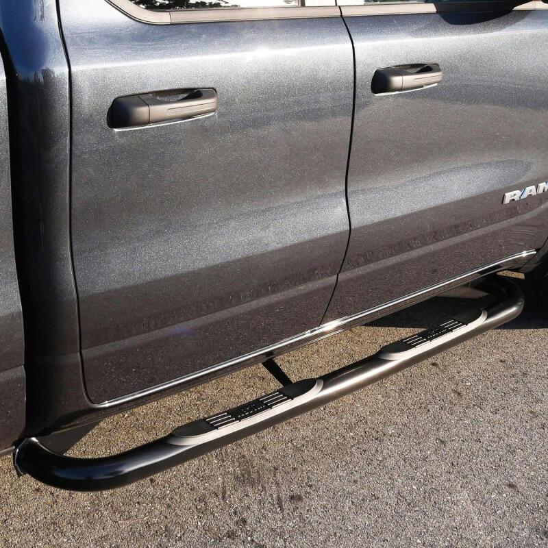 Westin 19-20 Ram 1500 Crew Cab E-Series 3 Nerf Step Bars - Black Nerf Bars Westin