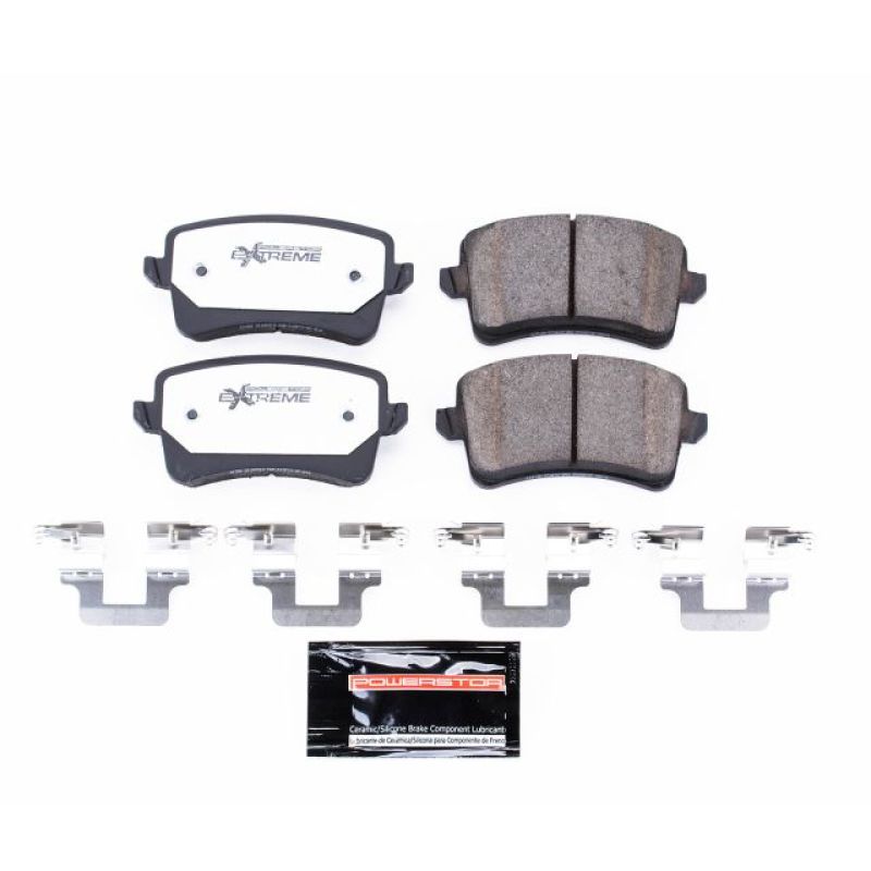 Power Stop 10-16 Audi A4 Rear Z26 Extreme Street Brake Pads w/Hardware Brake Pads - Performance PowerStop