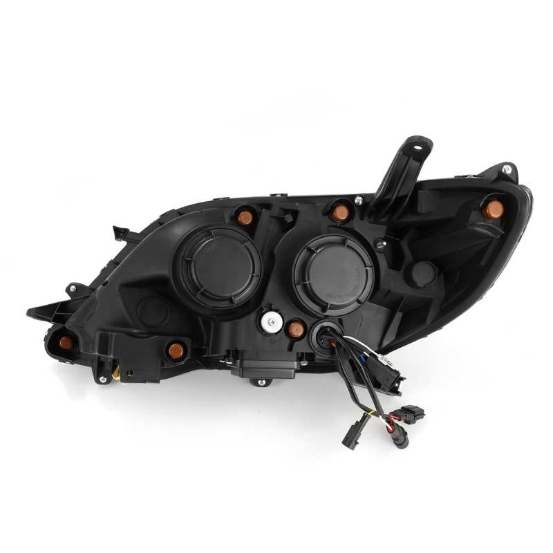 AlphaRex 11-21 Toyota Sienna LUXX LED Proj Headlights Plank Style Alpha Black w/Seq Signal/DRL Headlights AlphaRex