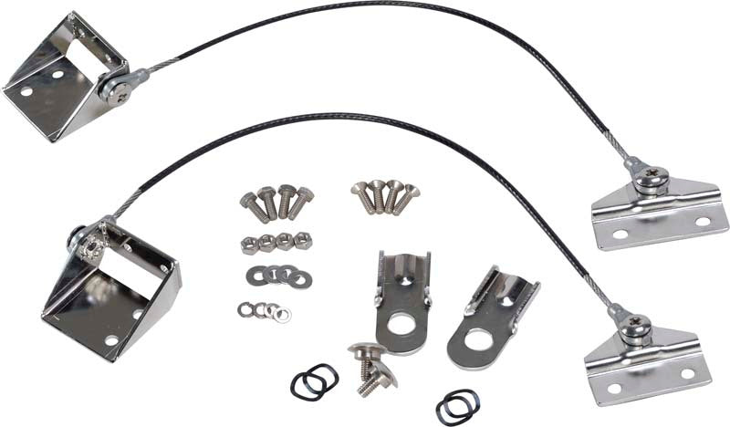 Kentrol 76-86 Jeep CJ Tailgate Pivot Latch Assembly Fiberglass Body CJ - Polished Silver Tailgate Accessories Kentrol