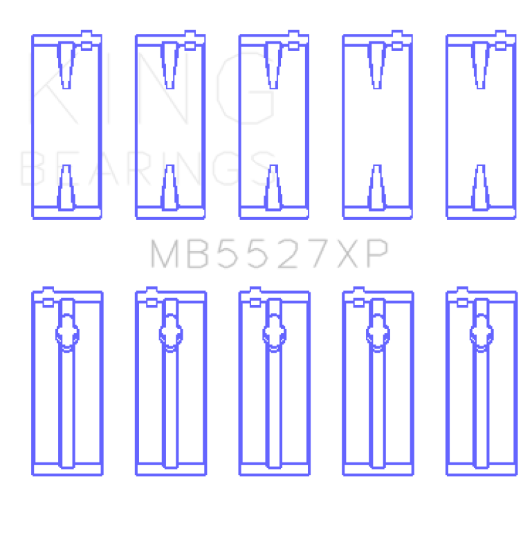 King Engine Bearings Toyota 4AGE/4AGZE 16V 1.6L (Size .026) Performance Main Bearing Set Bearings King Engine Bearings